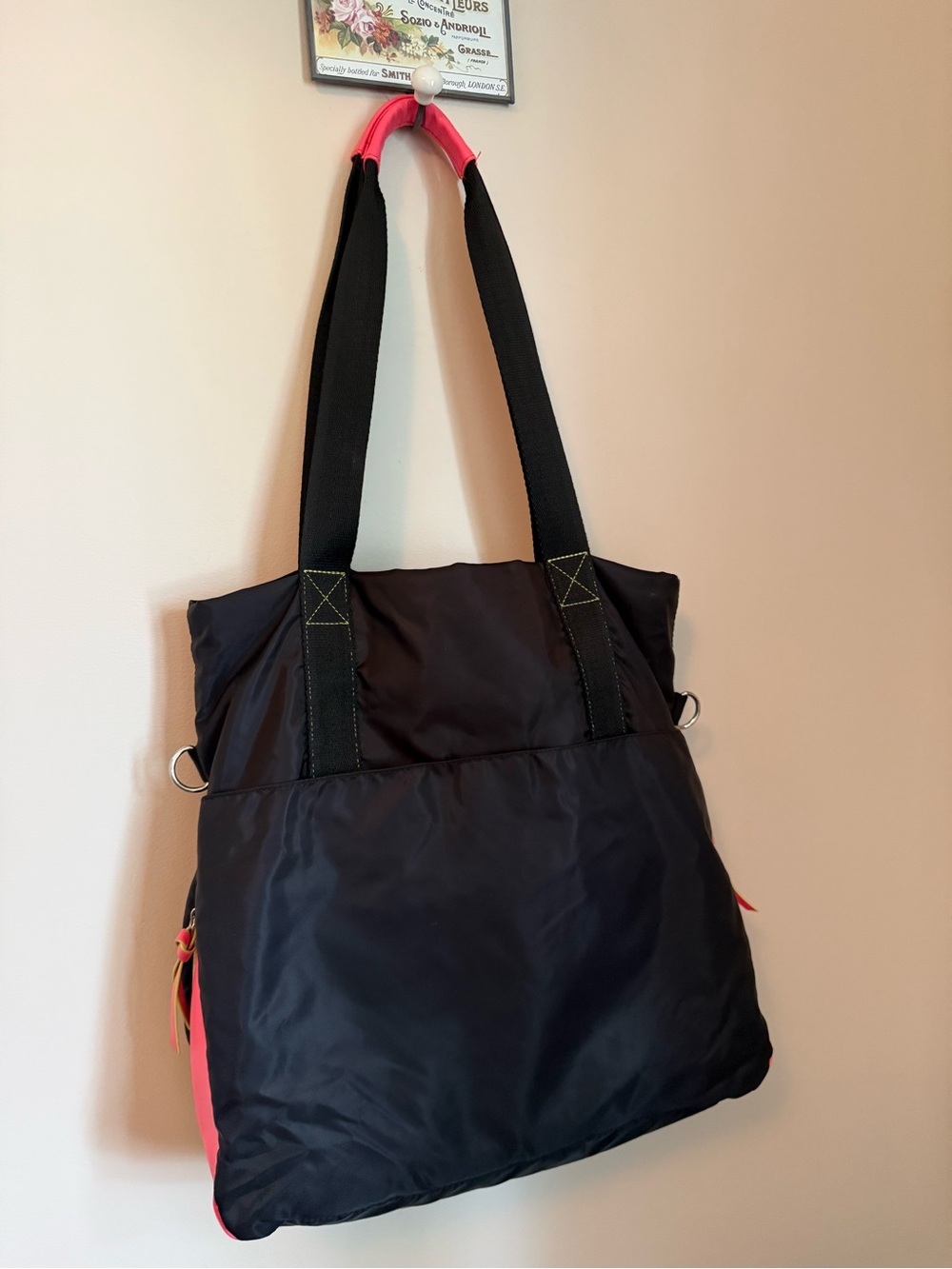 Tek Gear Black Women's Tote/Gym Bag with Neon Accents - Picture 2 of 10